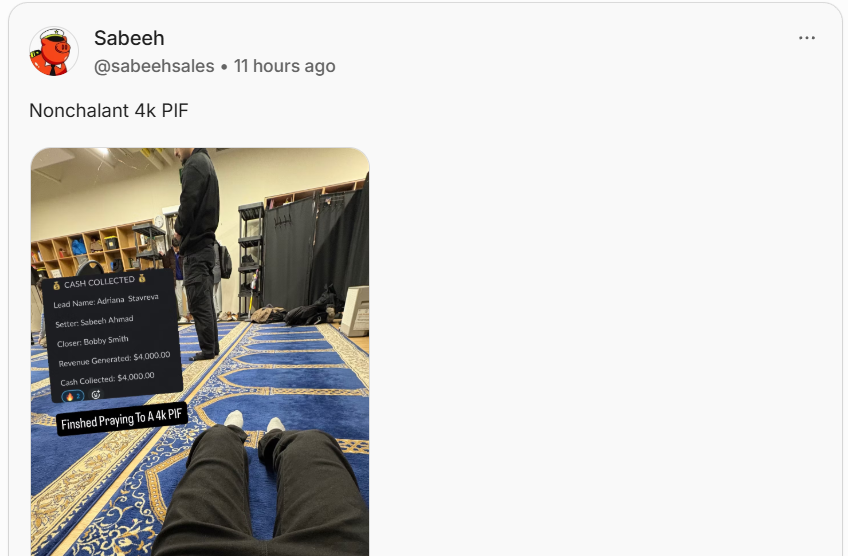 Student testimonial: $4k paid-in-full commission